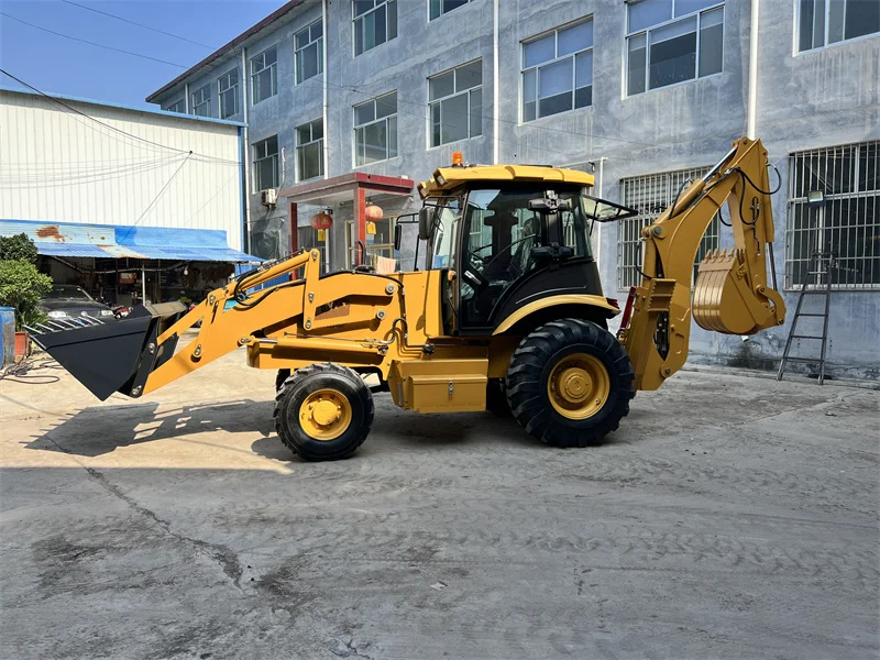 full hydraulic chinese backhoe loader new tractor loader for sale with A/C cabin