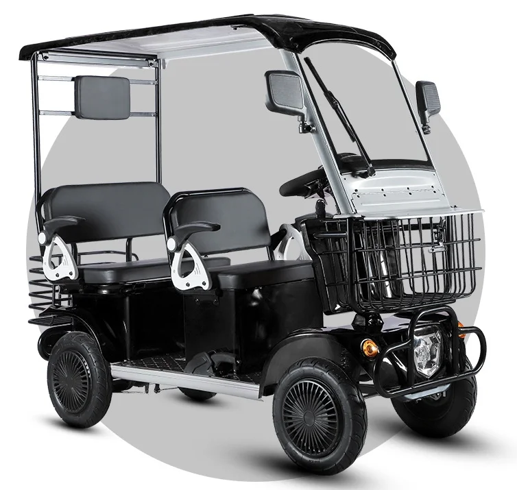 Household small pick-up and drop-off children old man moped battery car Four-wheel electric car with shed new elderly scooter