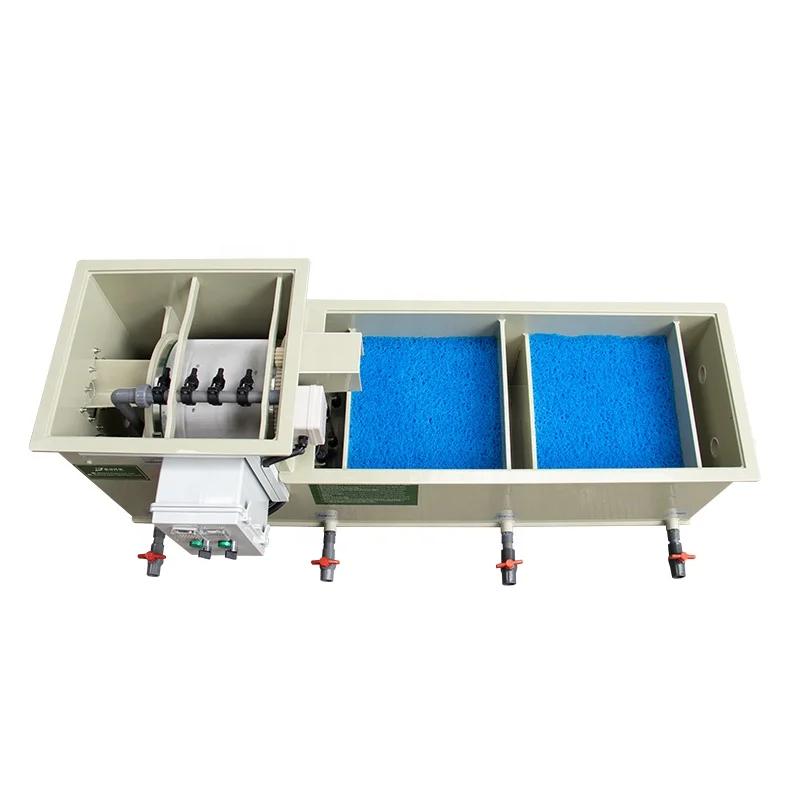 QihangRAS aquarium fish tank filtration system 10m3/h koi pond filter ycm-b2c combi drum filter for koi