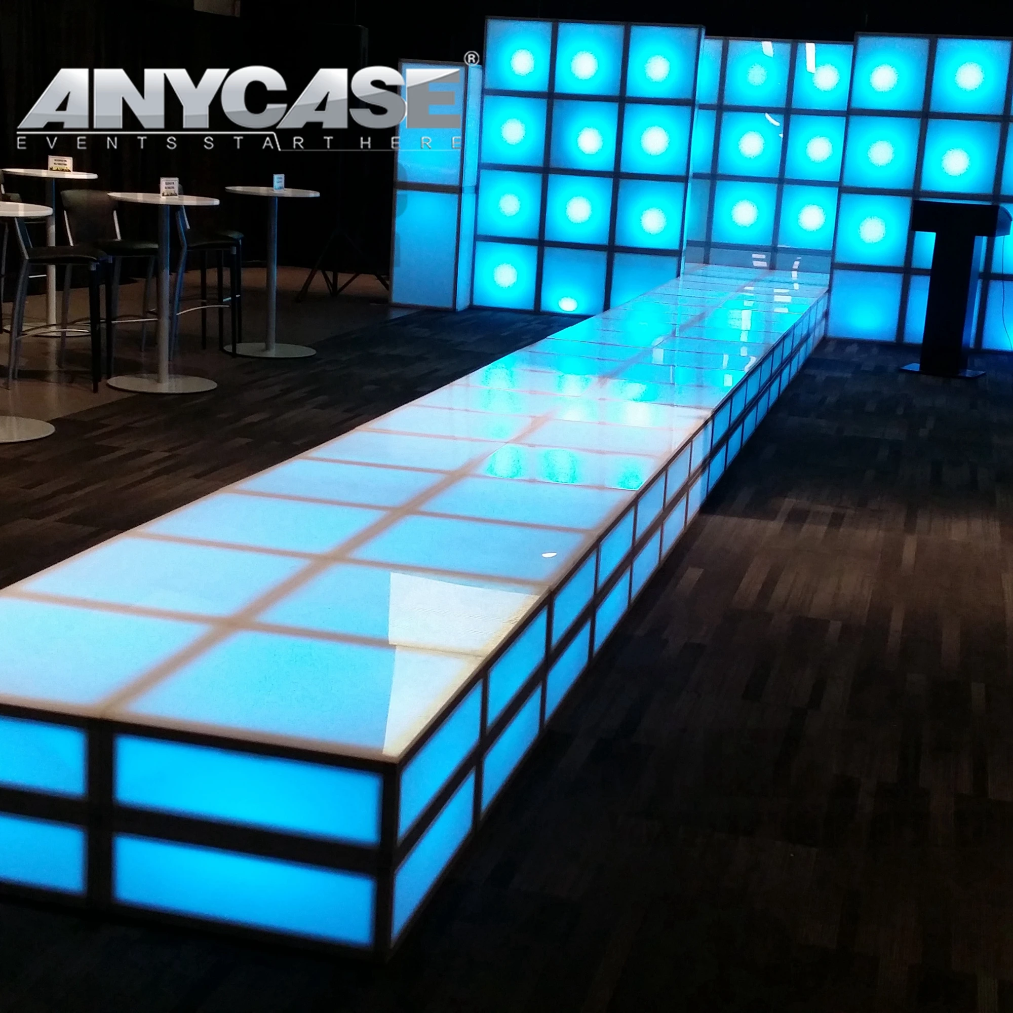 2025 Best Selling  Movable used led dance floor for sale interactive led dance floor Acrylic ProX LED Stage for Event