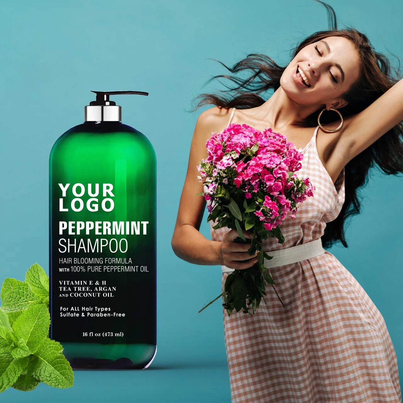 Лучшие Органические средства по уходу за волосами освежающий шампунь с перхоти и маслом 100% перечной мятой розмарином для мужчин женщин