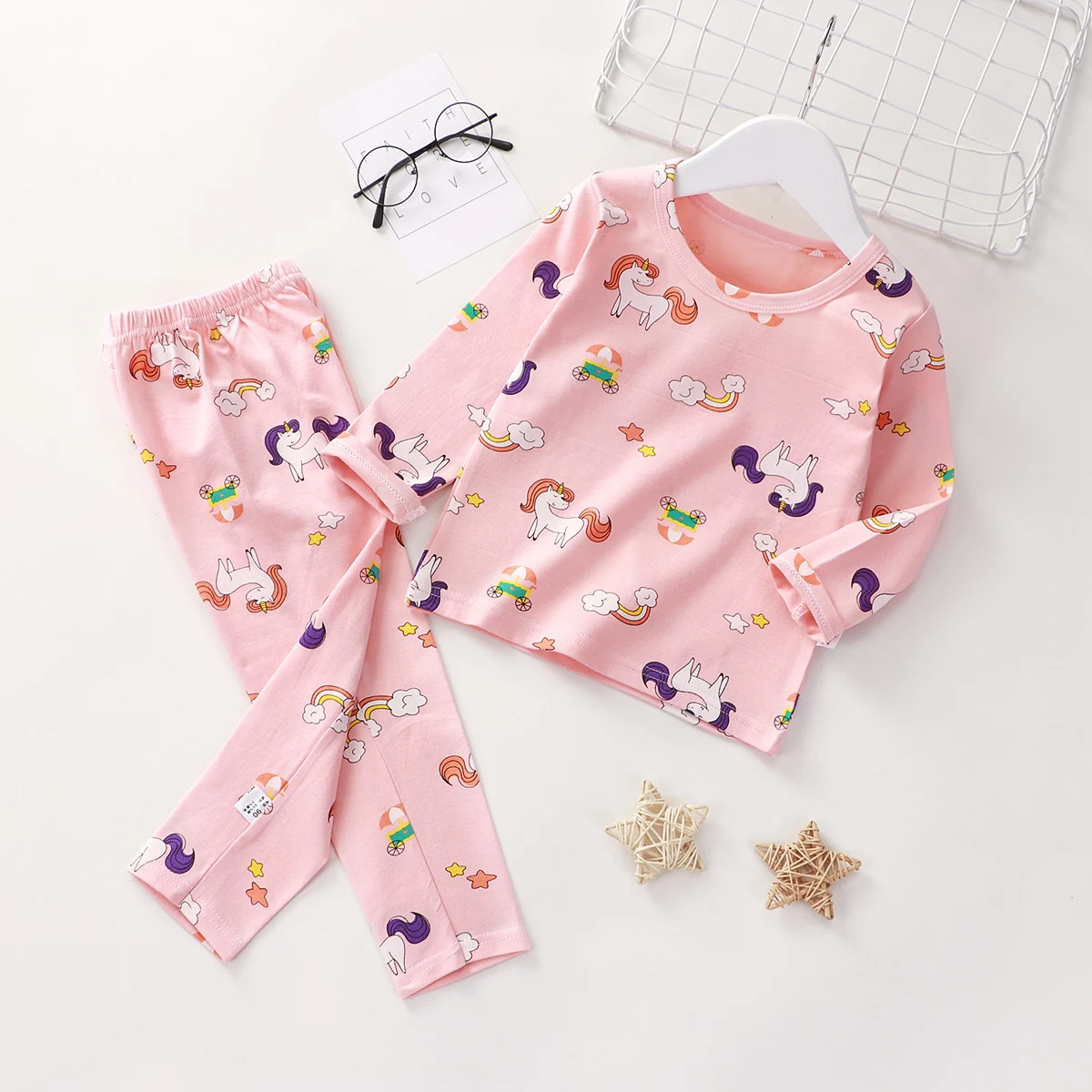 Autumn Cartoon Kids Boys Pajamas Cotton Sleepwear Sets Children Clothes Suits