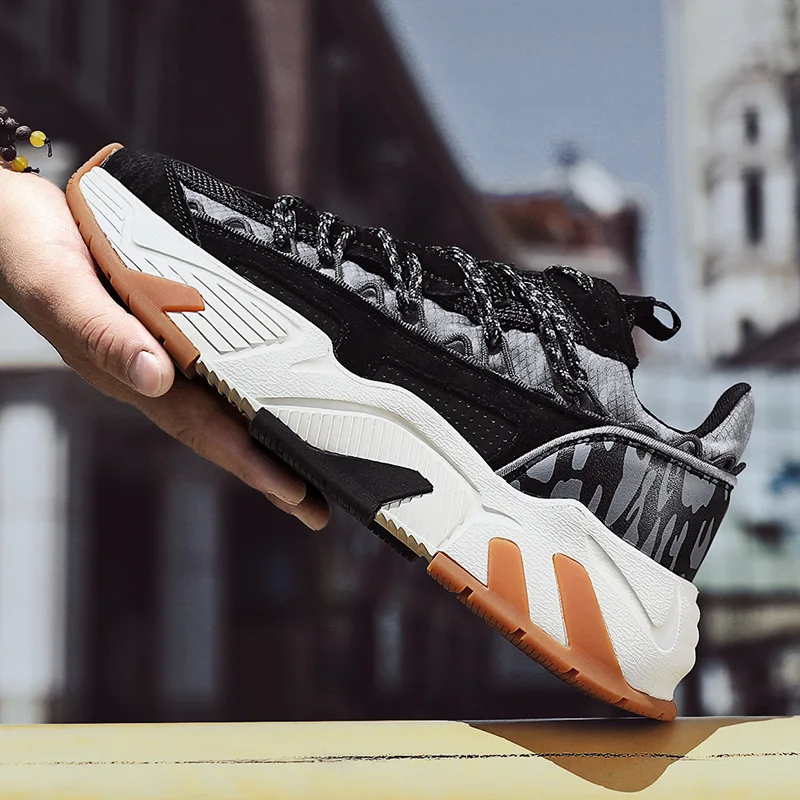 Dropshipping Custom Logo Top Quality Men Sports Footwear Outdoor Trendy Chunky Sneaker Fashion Male Walking Style Shoes