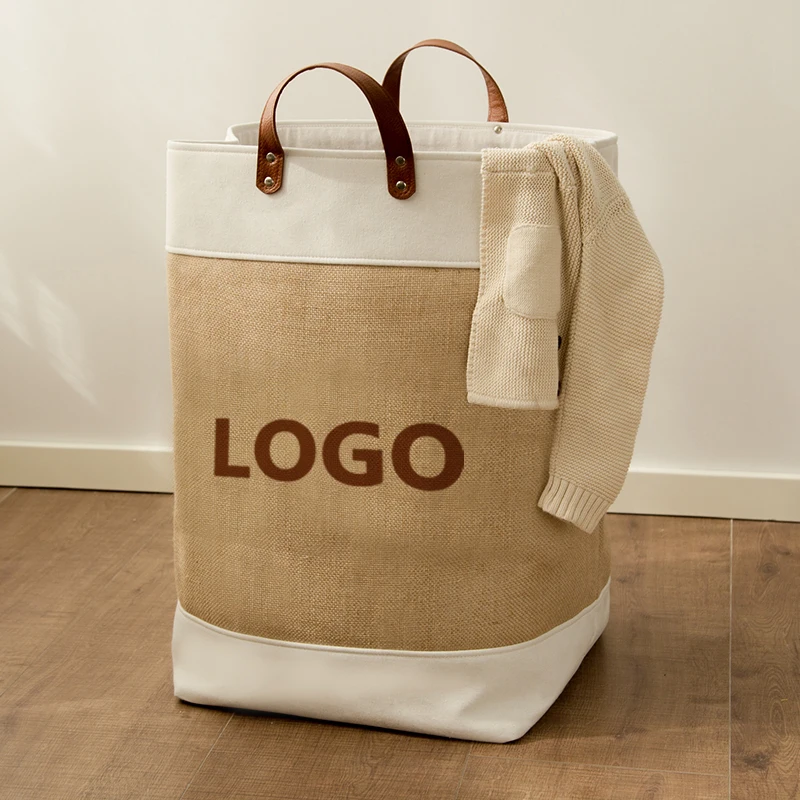 
Custom Logo Portable and Foldable Kids Toy Large Storage Basket with Handles 