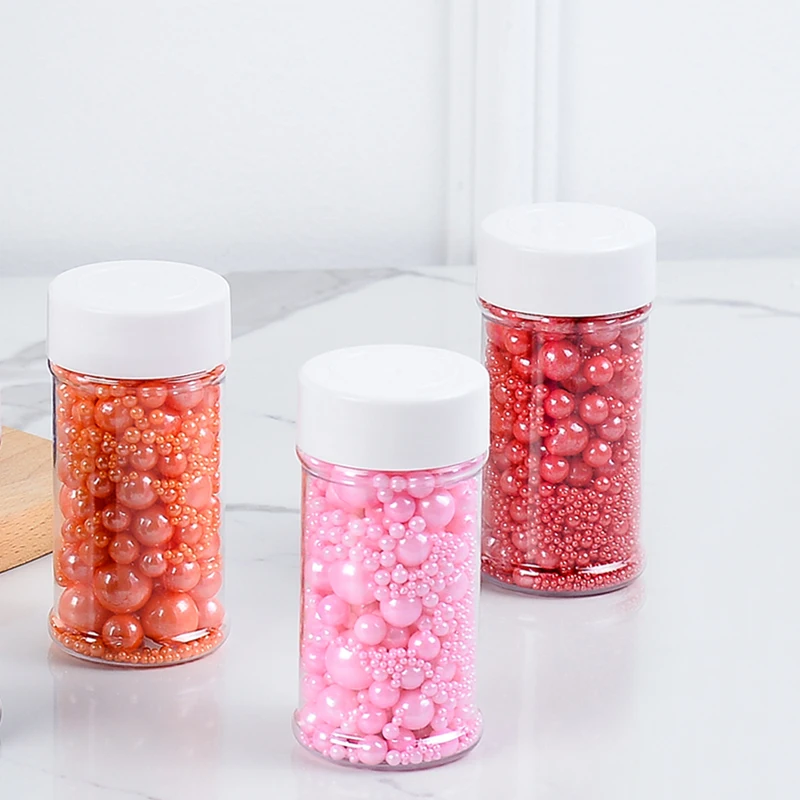 Factory direct mix edible molded dragee pearlized multi size colorful ball mix nonpareils in 85g bottle for bakery decoration