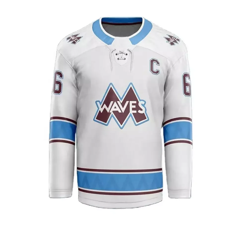 Customized  Ice Hockey Referee Jersey Blank Ice Hockey Jerseys Sublimation Mesh Sport Ice Hockey Wear