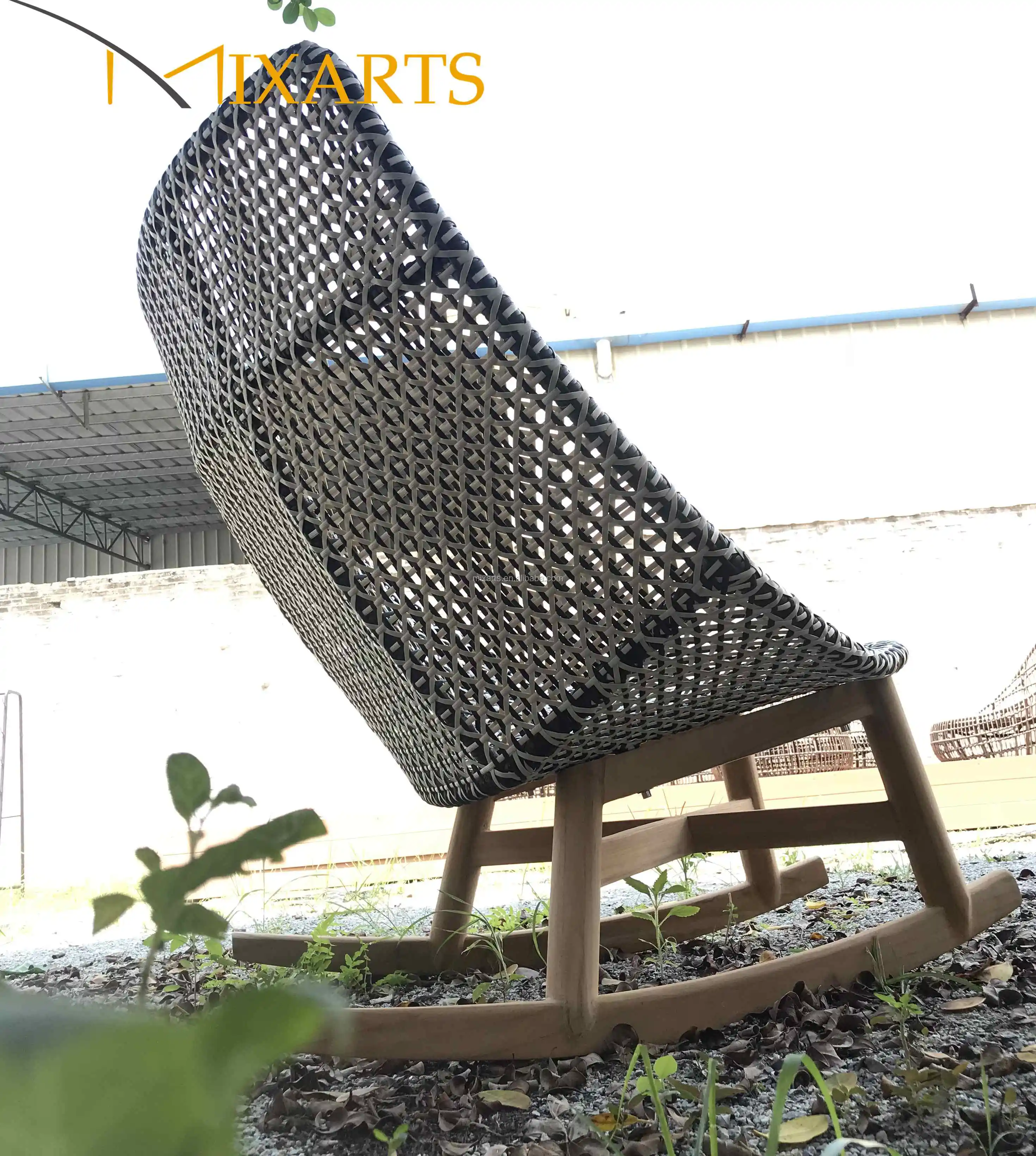 
Outdoor Garden Patio Relaxation Wicker Rattan Hanging Swing Chair Rocking Chair 