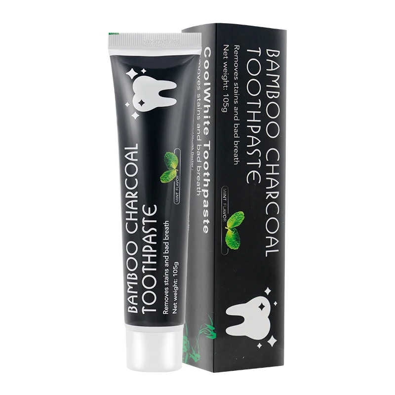 Black bamboo natural charcoal toothpaste teeth whitening toothpaste for day and night
