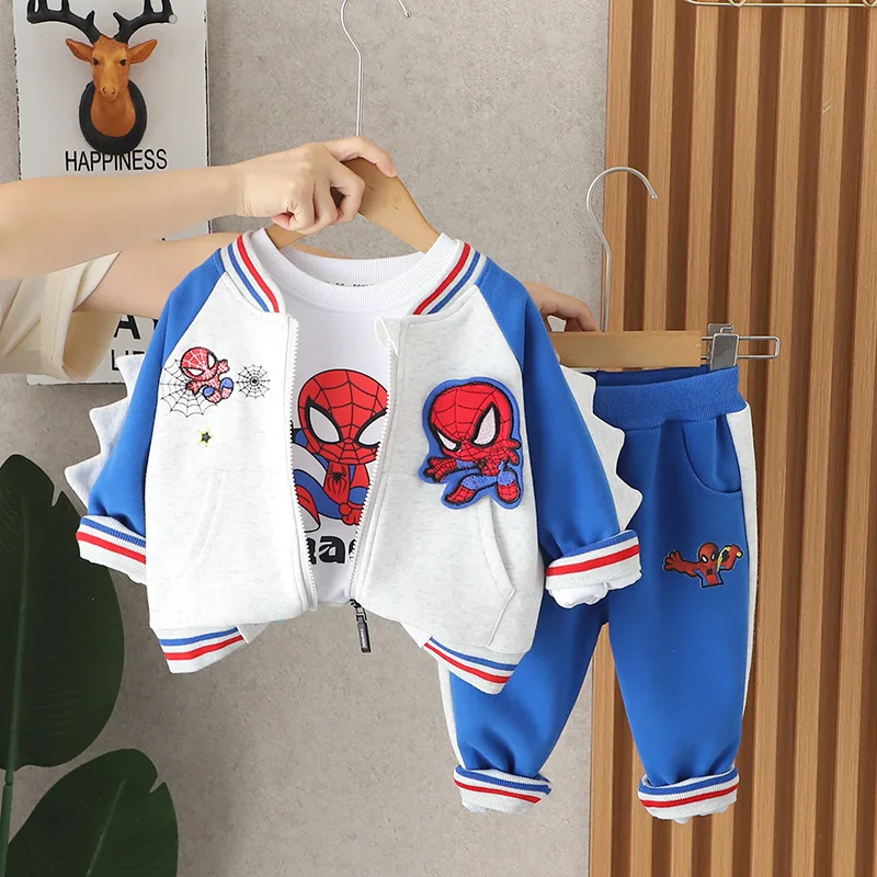 Cartoon 3 Pieces Set Fashion Baby Clothes for Children Boys 5 Years