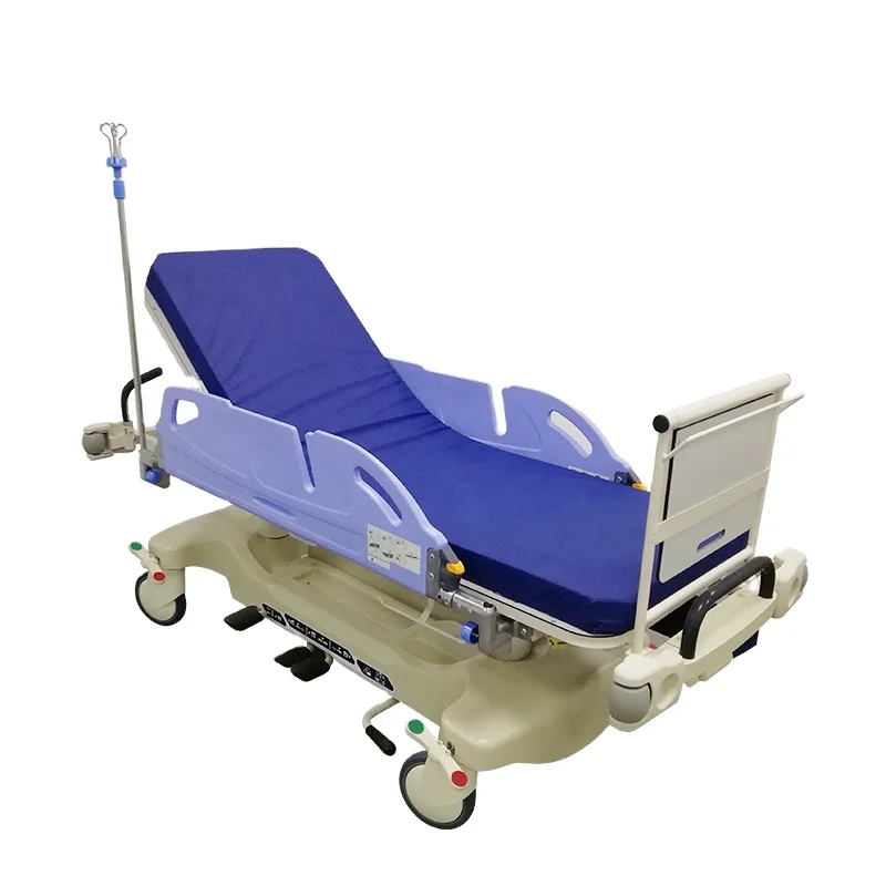 China CE Certificate Approve Electric Emergency Transfer Bed With Mattress For Hospital Use