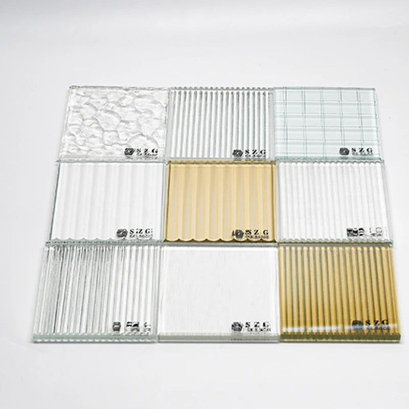5mm 6mm 8mm  Moru Pattern Tempered Fluted Reed Decorative Transparent Corrugated Texture Laminated Glass