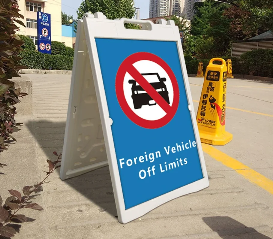 Double-Sided Outdoor/Indoor Poster Board Weatherproof Signs Board Plastic A Frame Sidewalk Signs