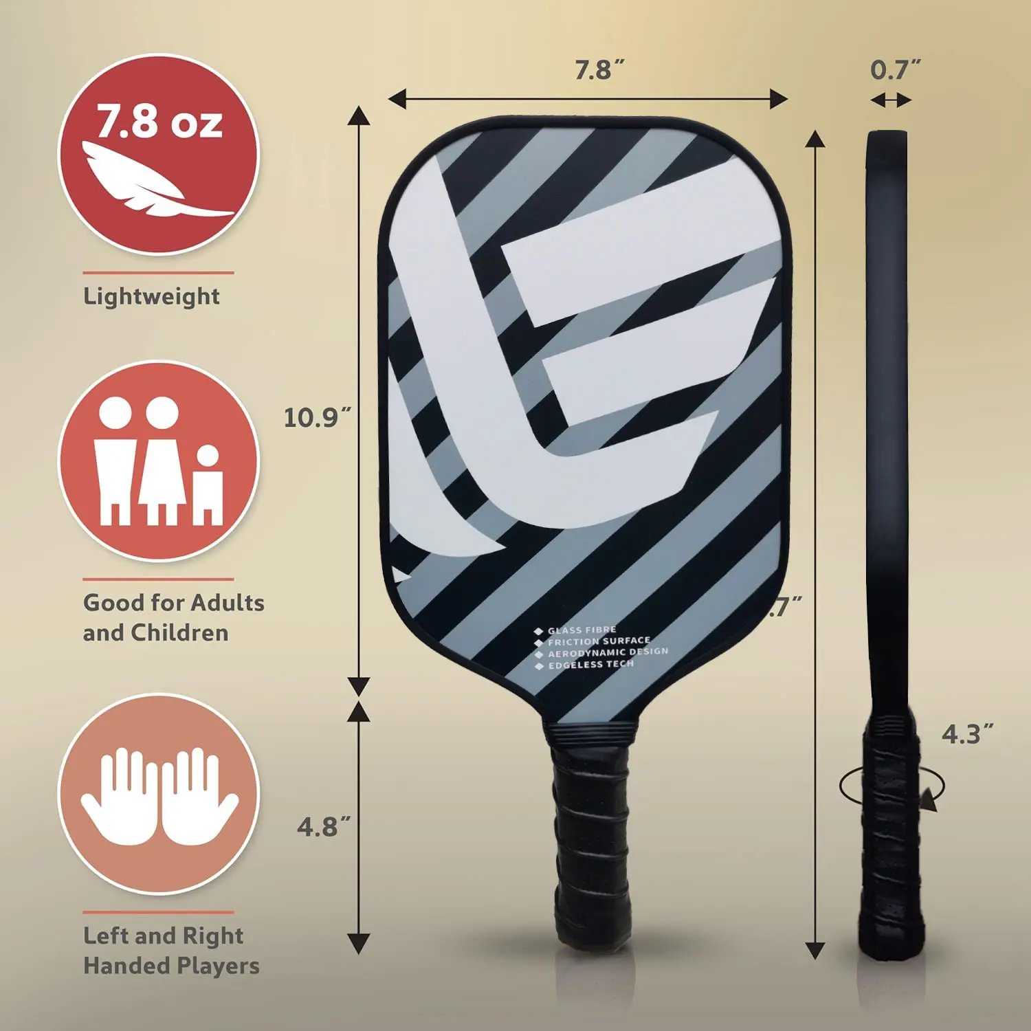 Pickleball весло из графита и углеродного волокна pickleball paddle 16 мм zl186 usapa одобренный