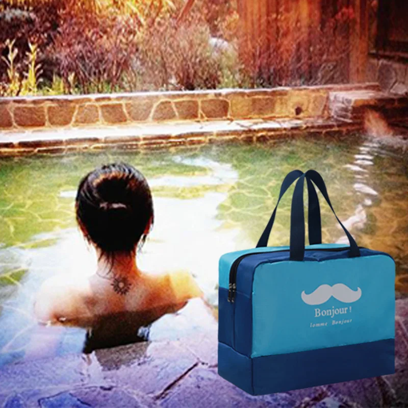 New dry wet separation travel storage bag fitness swimming portable customized portable cosmetic bag