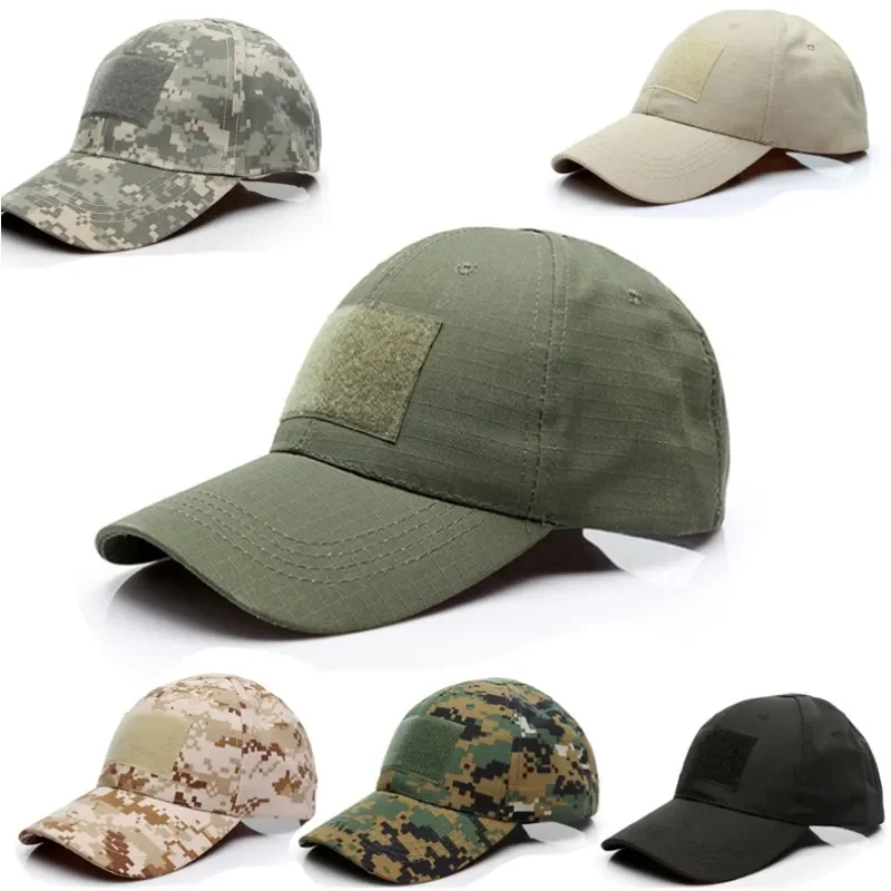 Tactical Baseball Cap Outdoor Sport Snapback Stripe Caps Retro Patch Camouflage Hat