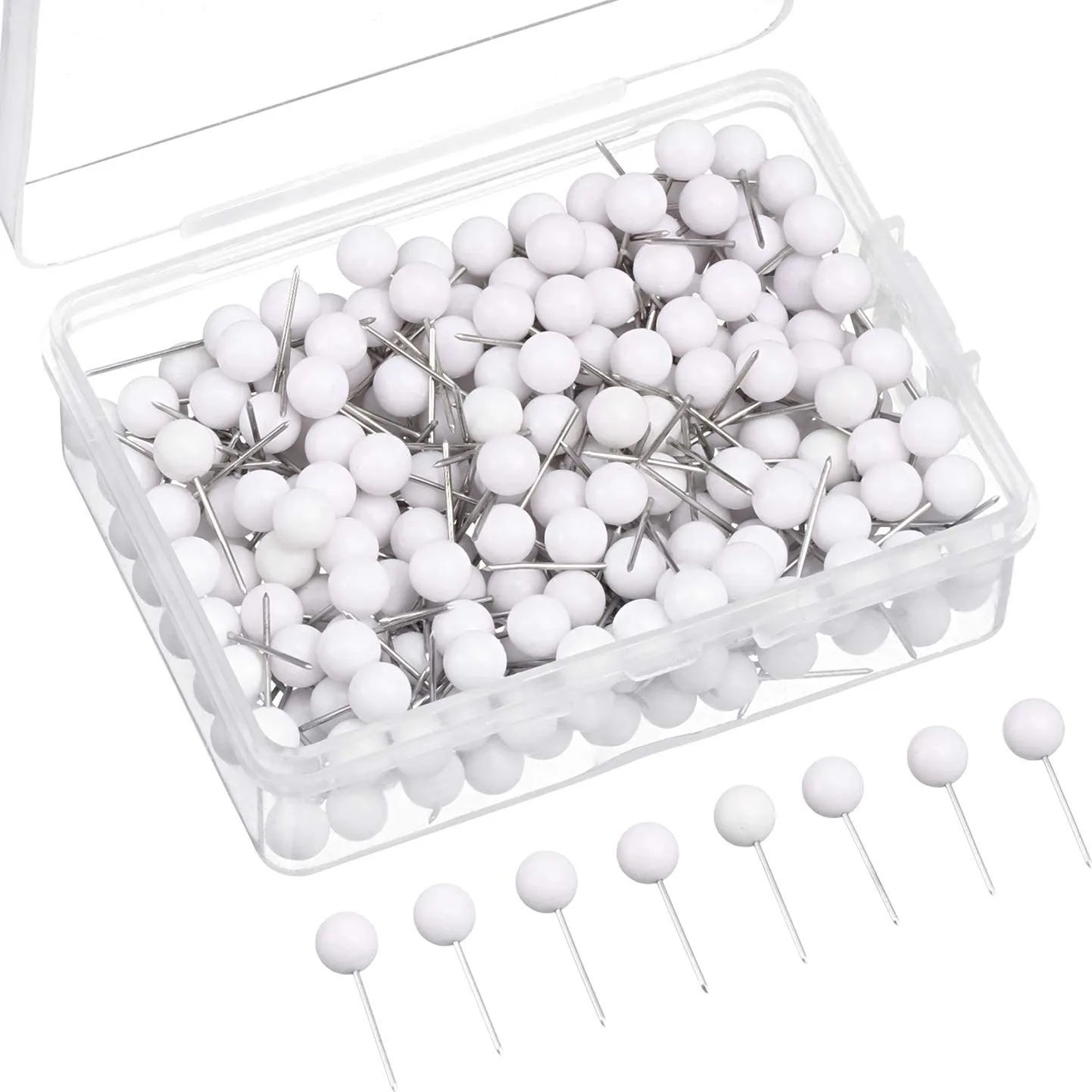 Colorful Push Pin Round Head Map Thumb Tacks White Pushpins