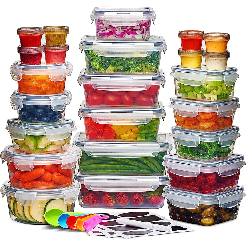 Newly Refrigerator Container Set Lunch Box Glass Home Kitchenware Tableware Meal-Prep Food Storage Containers Set