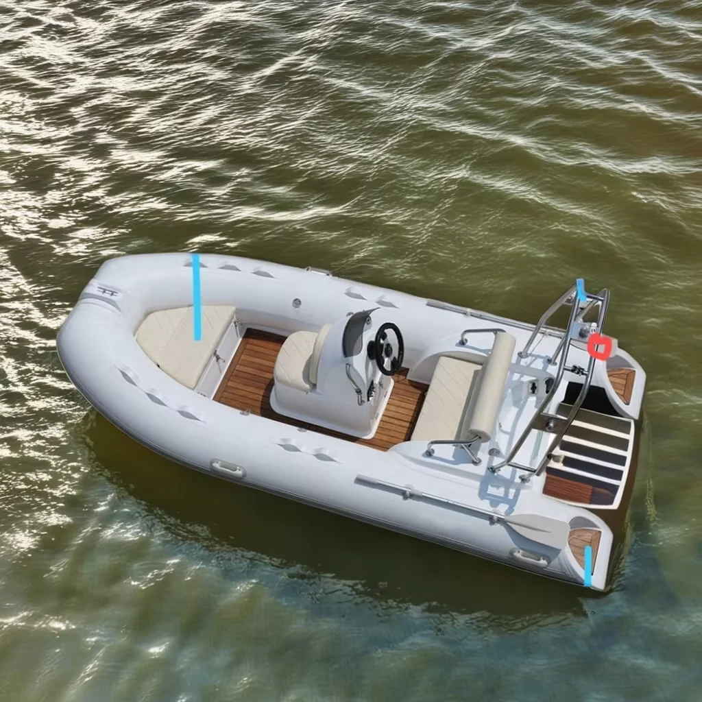 RIB 390 PVC/Hypalon/Orca Fiberglass Hull Inflatable Recreational Boat