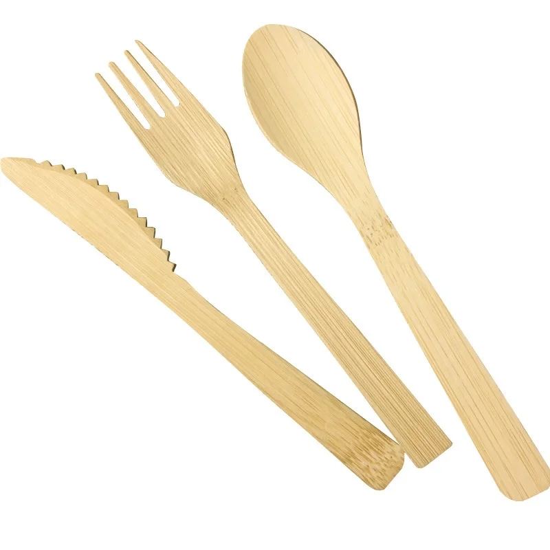 
China Factory Best Price Wooden Bamboo Knife Fork And Spoon Sets Bamboo Cutlery Set Birch Wooden Cutlery Set 