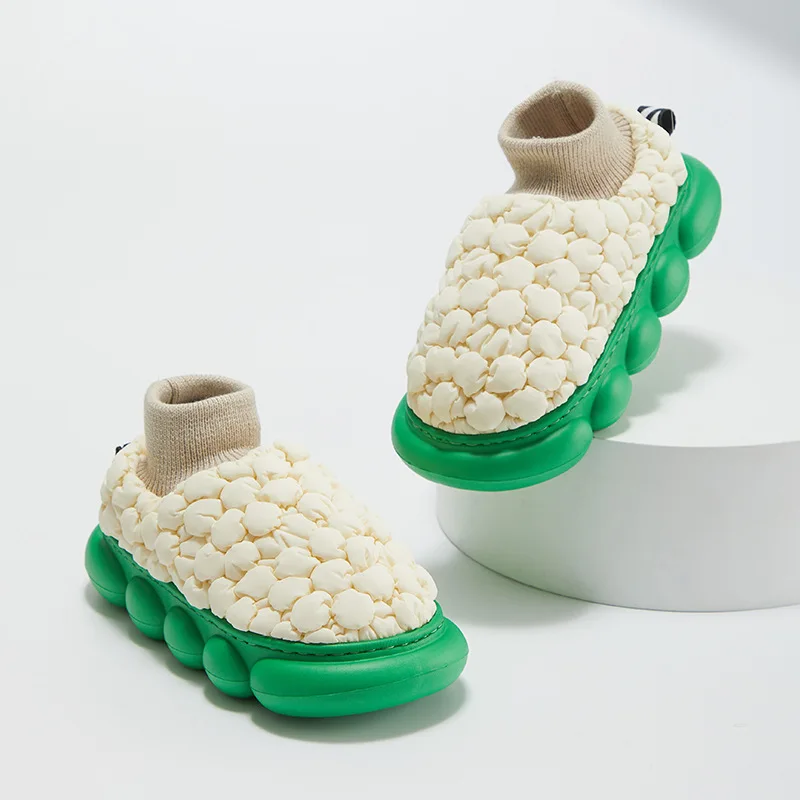 wholesale Custom Winter men Fashion Soft Memory Foam Elasticity Cozy Warm Outdoor Shoes House Slippers Sock for Women