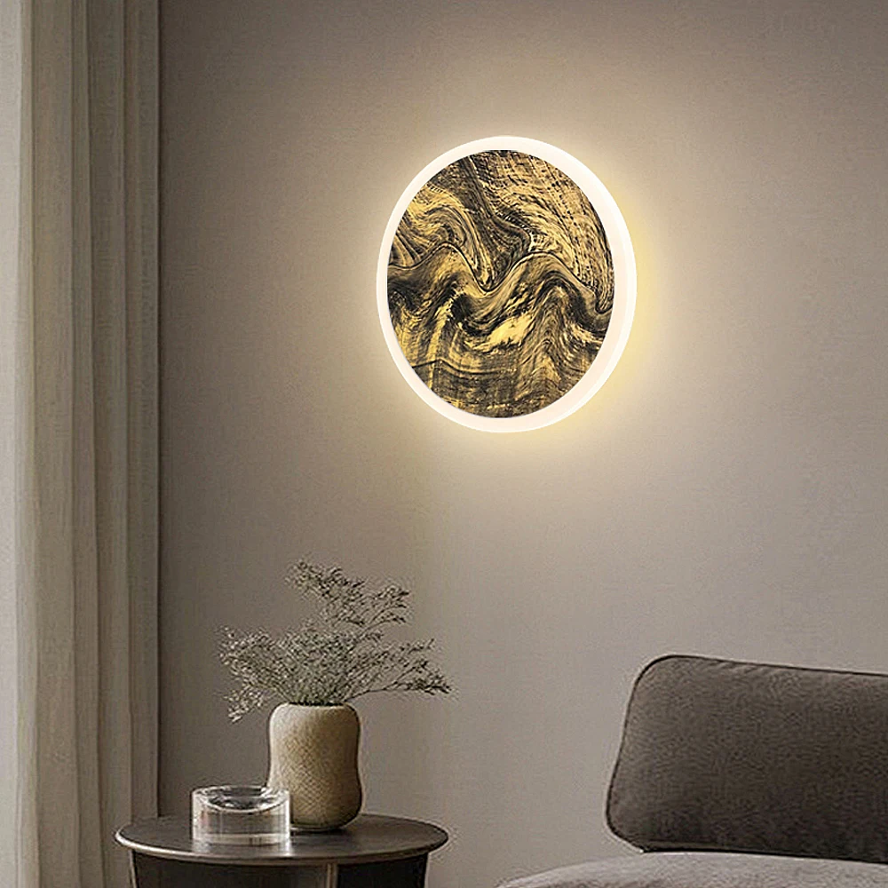 Nordic Modern Round Shape Indoor 2700k Rechargeable Wall Light For Home Bedroom Office Hotel 3W Led Wall Lamp