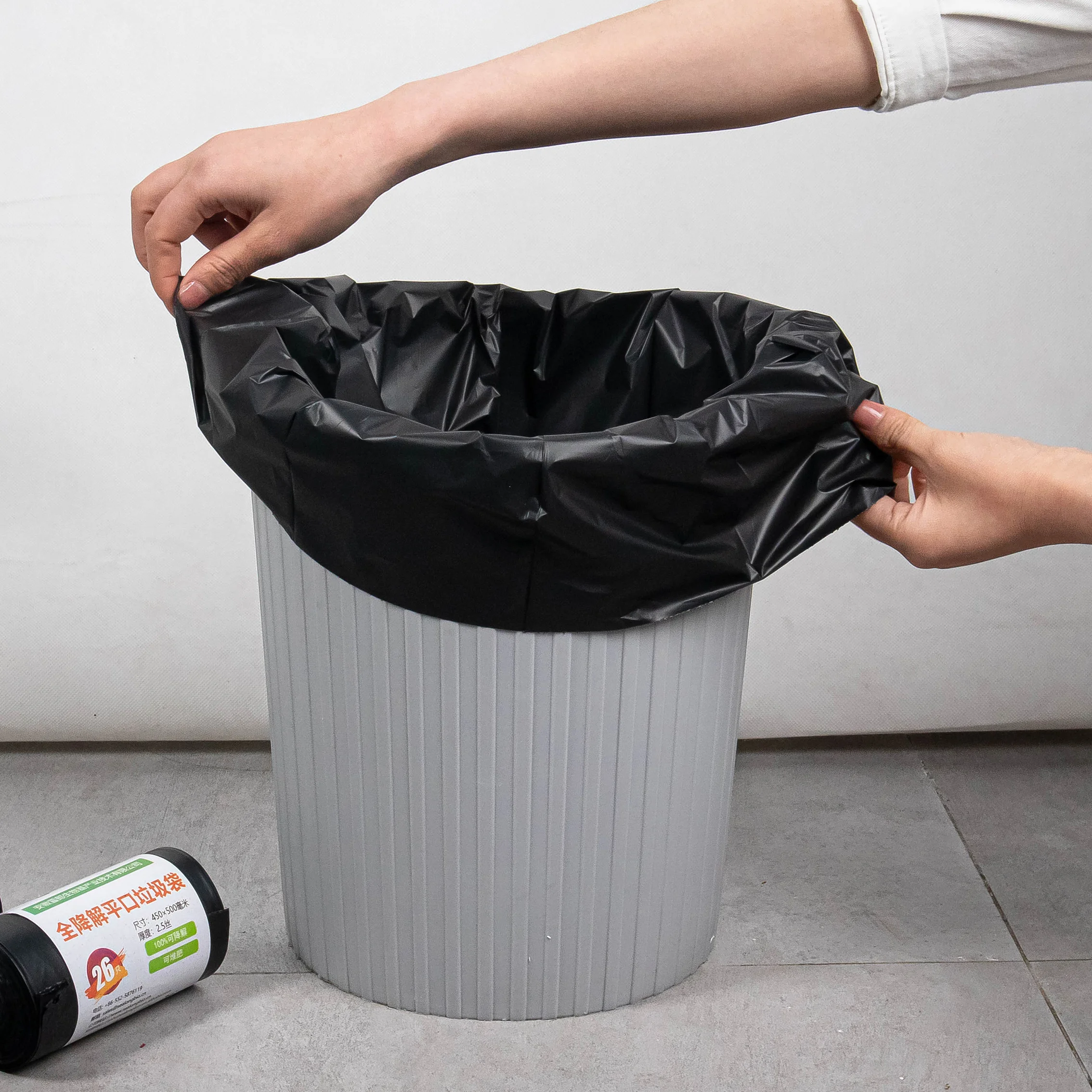 Manufacturers Biodegradable Compostable Black Degradable Pla Flat Eco Friendly Disposable Compostable Trash Rubbish Garbage Bag