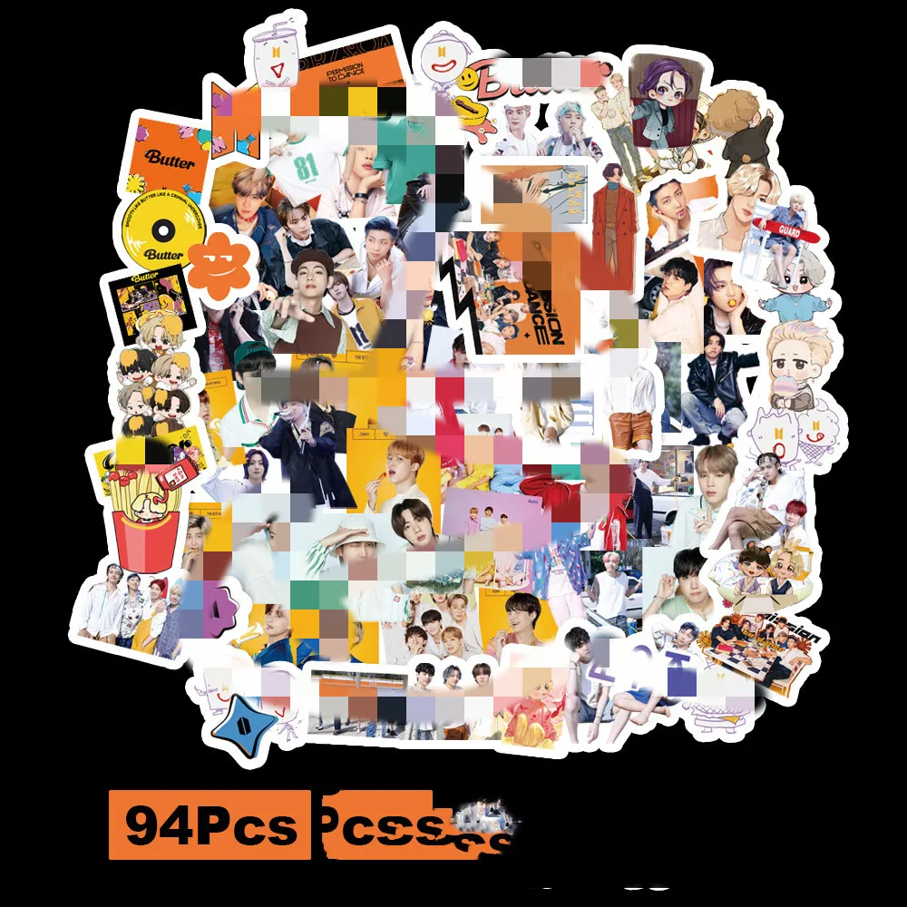 Wholesale 2023 Newest Korean Stickers Cartoon Stickers Bang TWICE Stray Pink Seventeen kids GOT Butter Sticker