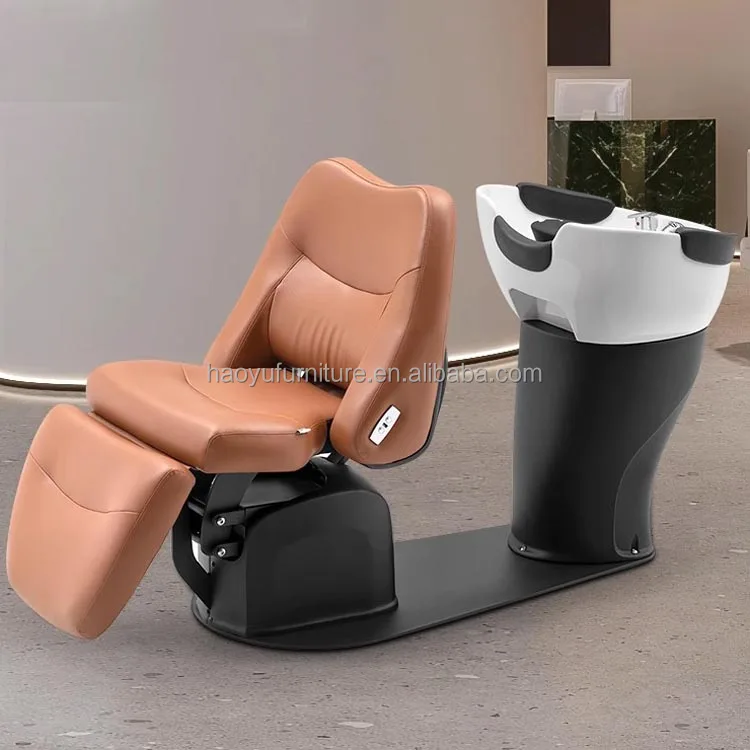 luxury head massage shampoo chair electric adjustable shampoo chair for customization