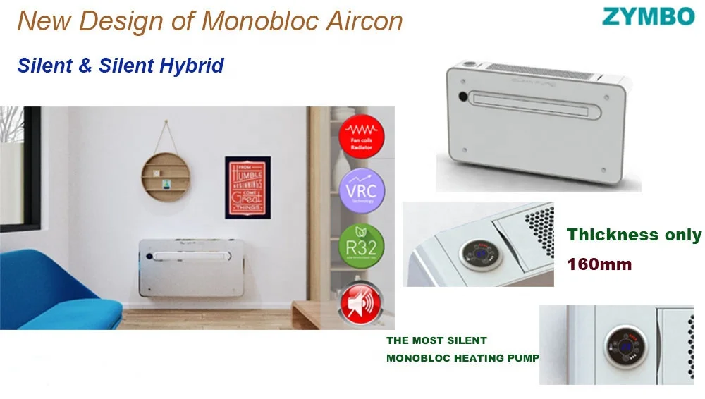 Slim design monoblock wall air conditioners without external unit