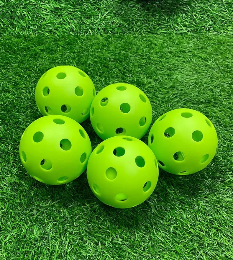 Wholesales multi colors 72mm Bulk Sale Assorted Colors OEM Outdoor Indoor Plastic Mini Pickleball With 26 Holes
