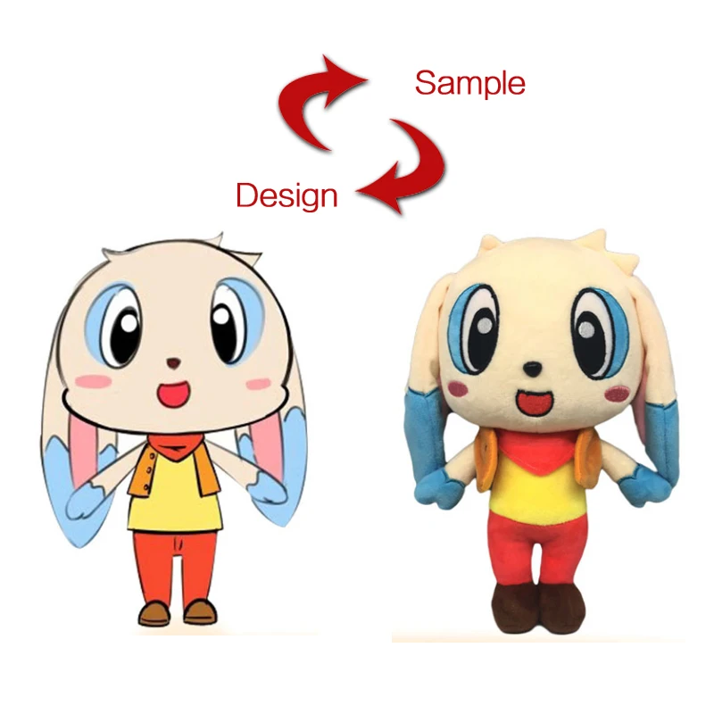 OEM Cartoon Animal Plush Toys Stuffed Mascot Toy Customized