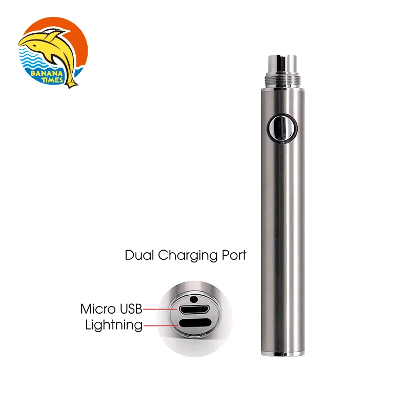 Norway hot dual charging port 4.2V variable voltage cbd battery 510 DCB 400mah 650mah battery vape pen