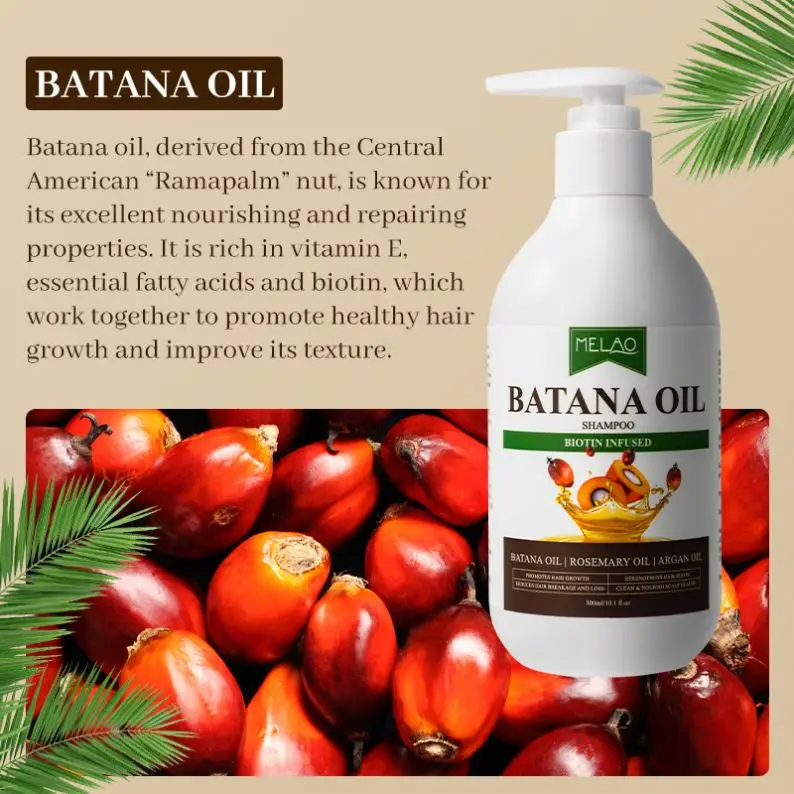 OEM/ODM MELAO Hair Products for Strengthening and Volumizing Fine and Thinning Hair Repair Batana Shampoo and Conditioner