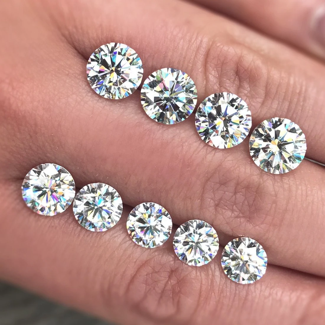 Jewelry Mossanite Diamond Stone Yellow/pink Color 5mm~9mm Heat Moissanite Loose stones Wuzhou OEM ODM Customized