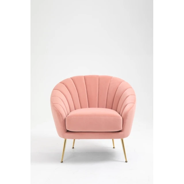 Elegant and Stylish Velvet Metal Legs Living Room Accent Chair