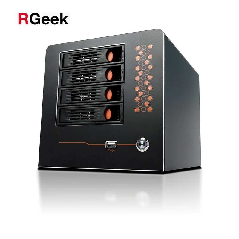 RGeek пользовательские NAS04A Nas чехол 4 Bay поддержка 3