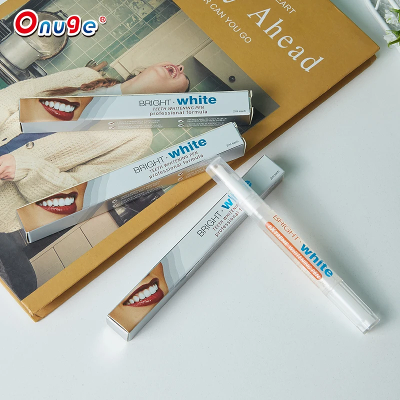 White pearl tooth whitening gel brush pencil OEM your own teeth white pen