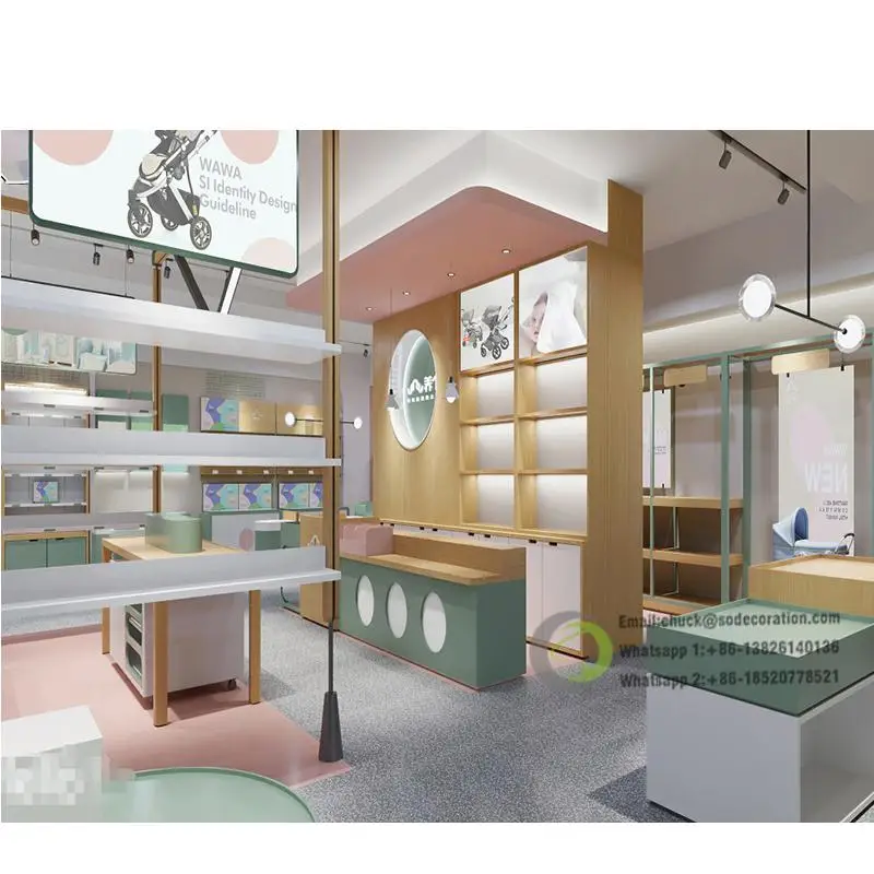 Boutique Design Kids Store Fixtures Children Shoes Display Kids Clothes Shop Fitting Baby Shop Interior Design For Retail Stores