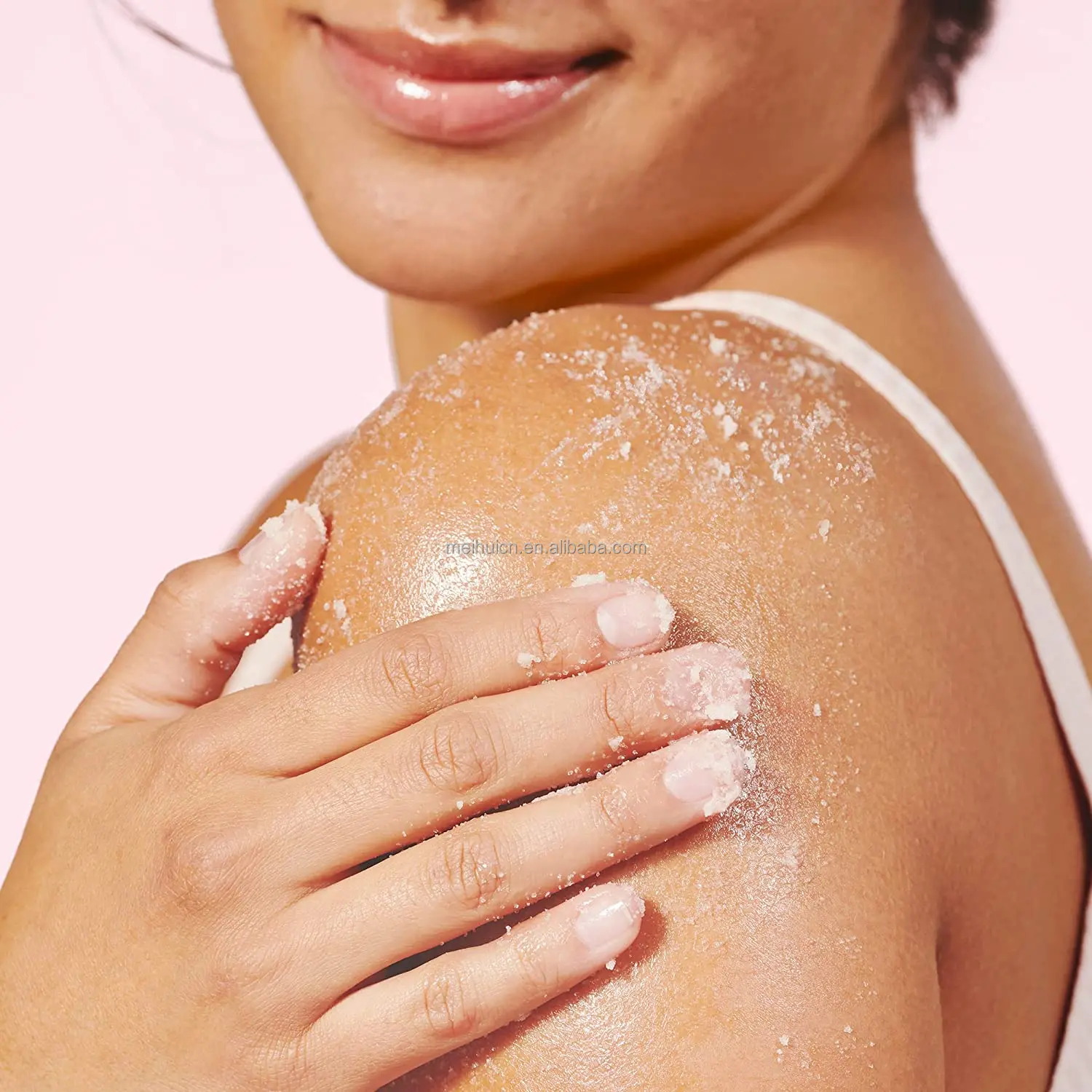 Private Label Brightenging and Whitening Body Polish Natural Vegan Coconut Rose Exfoliating Body Scrub