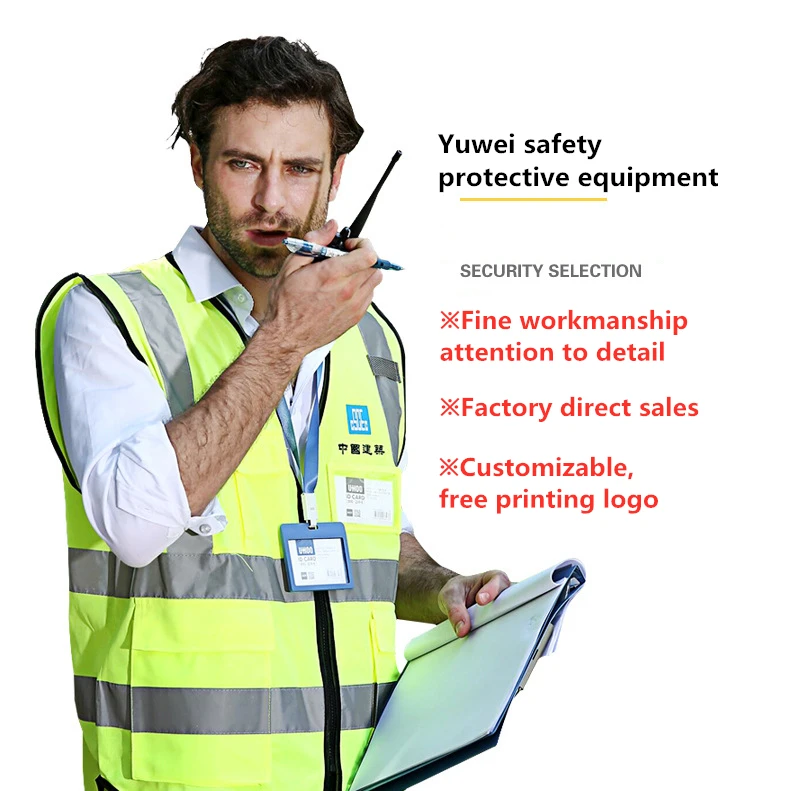pet reflective safety clothing men cargo jacket construction workwear cycling vest led adjustable orange tactical vest