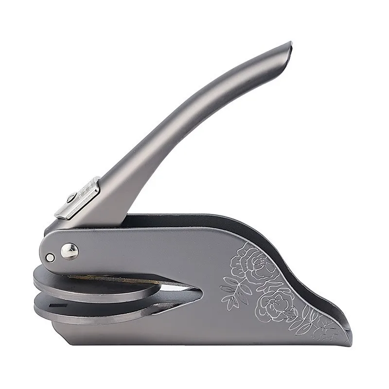 Custom Quality Notary pocket dry stamp steel seal machine hand held embossing seal stamp