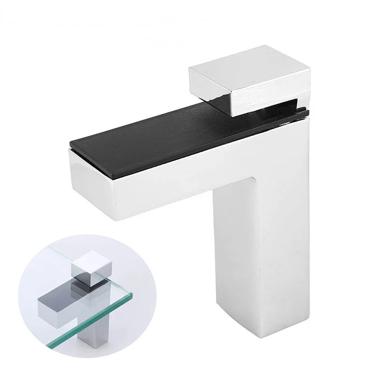 Zinc Alloy F-Type Glass Sandwich Panel Holder Thickened and Adjustable Seven-Shaped Glass Bracket for Bath Hardware Sets