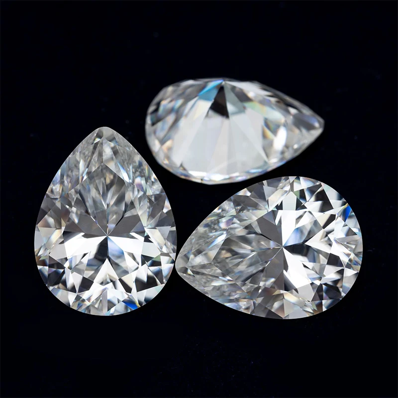 High Quality Pear Cut Moissanite DEF Color VVS Moissanite Stone For Women Wedding Rings
