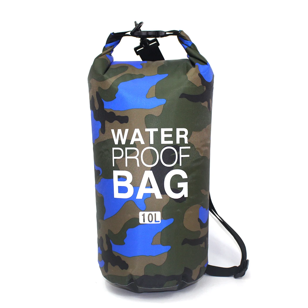 outdoor camping gear 10L PVC Waterproof Camo Dry Bag Diving Beach Swimming Rafting River Activities-Designed Men