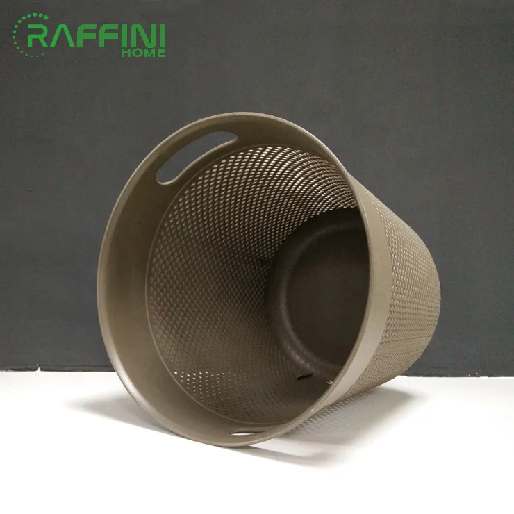 
Customized Storage Baskets Home High Quality Office Organizer Black Trash Paper Basket Organizer PP Rubbish Bin Plastic 