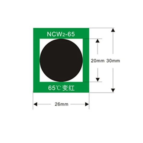 Thermal Temperature Sensor Stickers 65 Degrees Reversible Temperature Labels