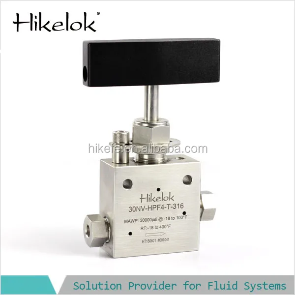 Hikelok ultrahigh pressure 30000 psi Autoclave HIP BUTECH type stainless steel 1/4' 3/8' 9/16' OD needle valve