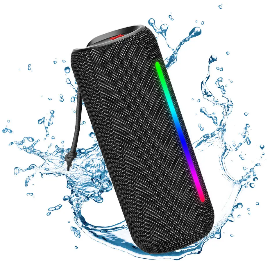Wireless BT 5.1 Portable Waterproof Speaker Boombox Music Hifi Bass Soundboard Flip RGB Speakers