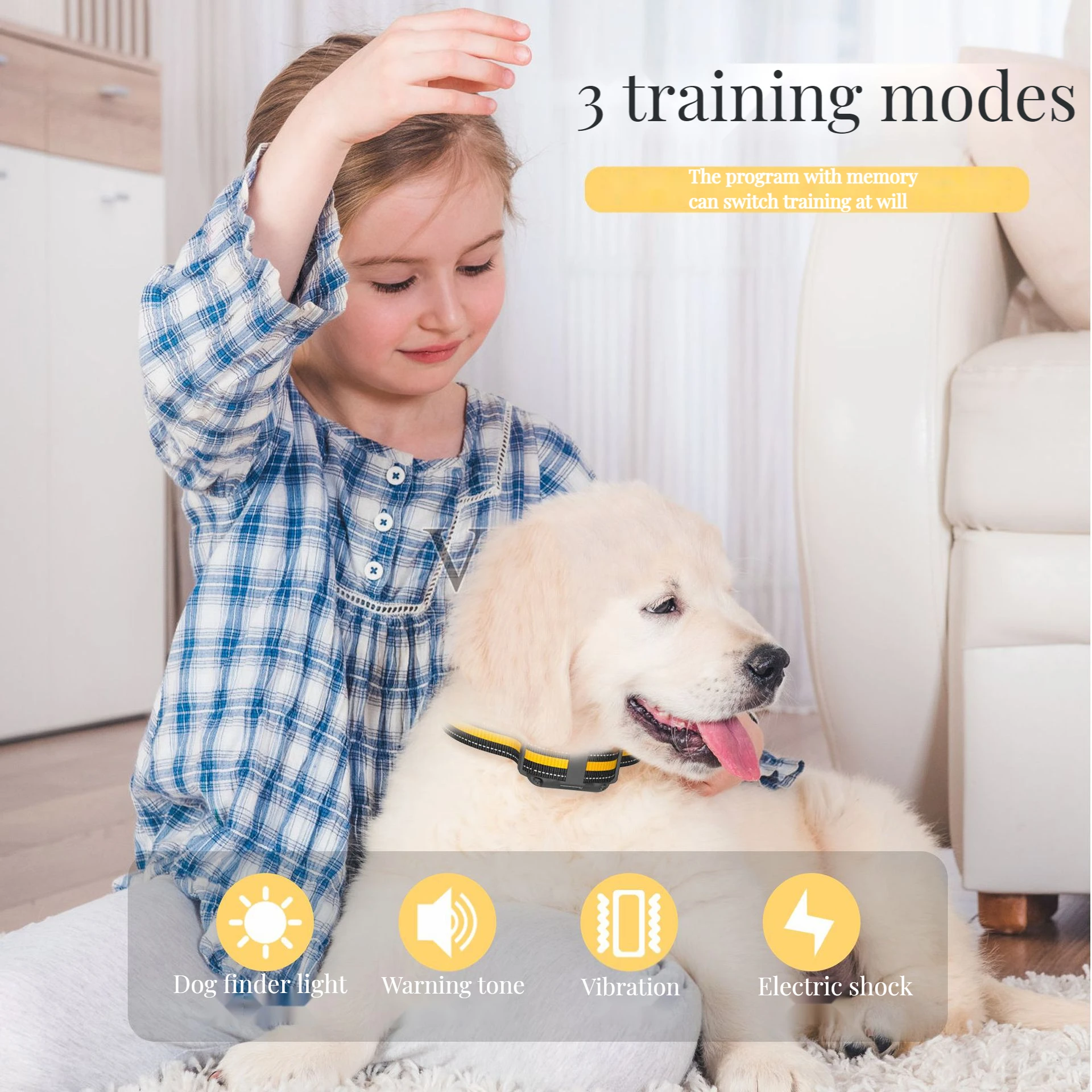 Upgraded Automatic Waterproof Rechargeable LCD Screen Bark Collar Dog Bark Control collar