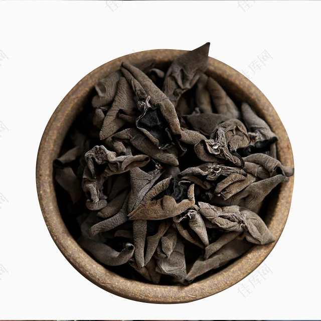 Сушеный черный гриб, сушеный черный гриб, черный агарический гриб